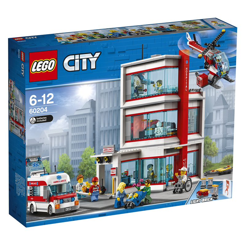 新產品LEGO樂高60204 城市醫院 CITY城市組 兒童拼裝積木玩具