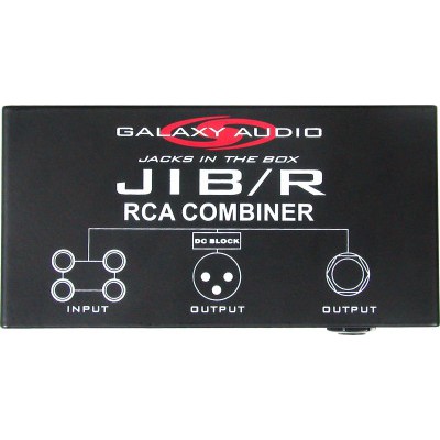 Galaxy Audio JIB / R 2個立體聲RCA輸入相加到一個單聲道XLR或¼”平衡輸出到混音器