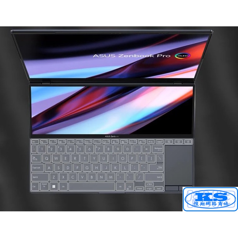 鍵盤膜 鍵盤保護膜 適用於 華碩 ASUS ZenBook Pro 14 Duo OLED UX8402Z KS優品