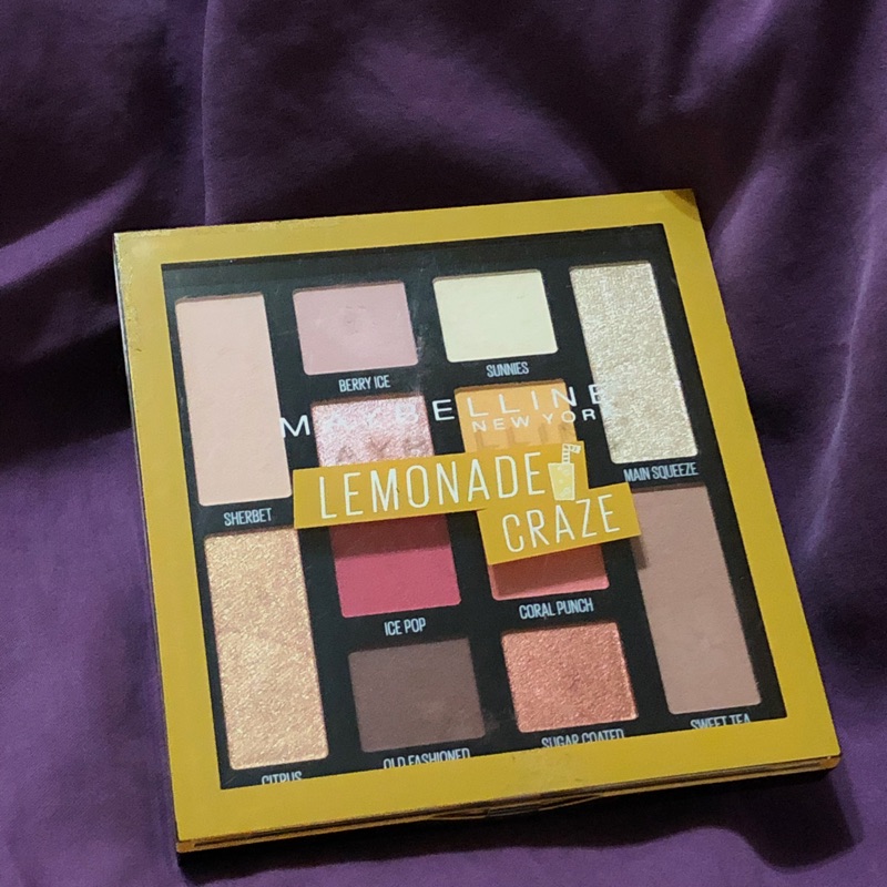 MAYBELLINE 鮮榨果汁BAR12色眼彩盤Lemonade Craze