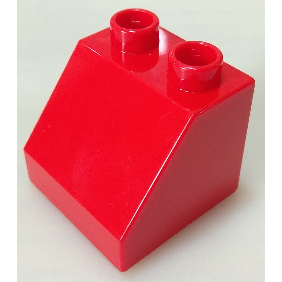 【得寶Duplo】紅色 2x2 斜磚 特殊磚 大顆粒 積木 [樂高玩家★正版LEGO]