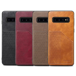 Samsung Galaxy S20+ S20 S20 Ultra S10+ S10 貼皮保護殼菱格紋造型插卡袋手機殼