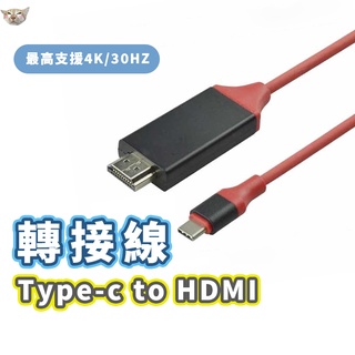 【日青🔥HDMI】免外接4K高清 Type-c to HDMI轉接線 手機轉HDMI影音線 電視轉接線 1.8m Mac