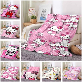 Hello Kitty凱蒂貓兒童毛毯卡通沙發空調法蘭絨毯子床單辦公室午睡蓋毯可訂製 A55