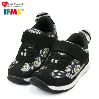 童鞋/正版日本IFME 兒童運動機能鞋.運動鞋.小童碎花款(IF30-970801)黑15-19號