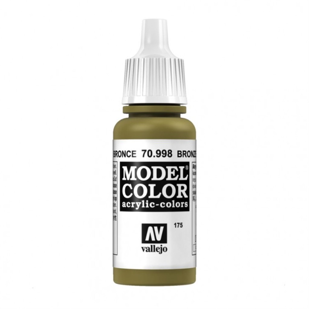 Acrylicos Vallejo AV水漆 模型色彩 Model Color 175 70998 青銅色 金屬色