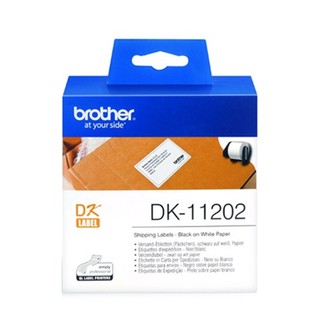 【OA補給站】BROTHER DK-11202原廠定型標籤帶 ( 62x100mm 白底黑字 ) 耐久型紙質