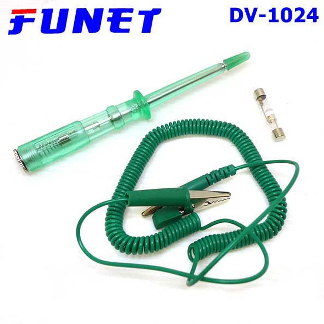 【祥昌電子】FUNET DV-1024 汽車 機車 測電筆 測電器 驗電筆 驗電器 試電筆 試電器 電工檢驗筆 (綠色)