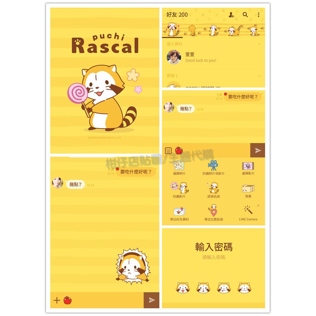 Line貼圖代購 跨國主題 小浣熊全系列主題 蝦皮購物