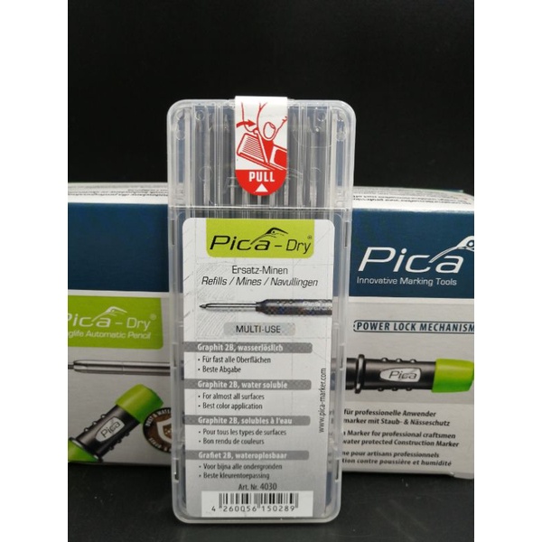 【工匠職人工具部屋】Pica-Dry 德國原裝 黑色工程筆芯4030 乾濕兩用 磁磚 木材 金屬 玻璃 可削