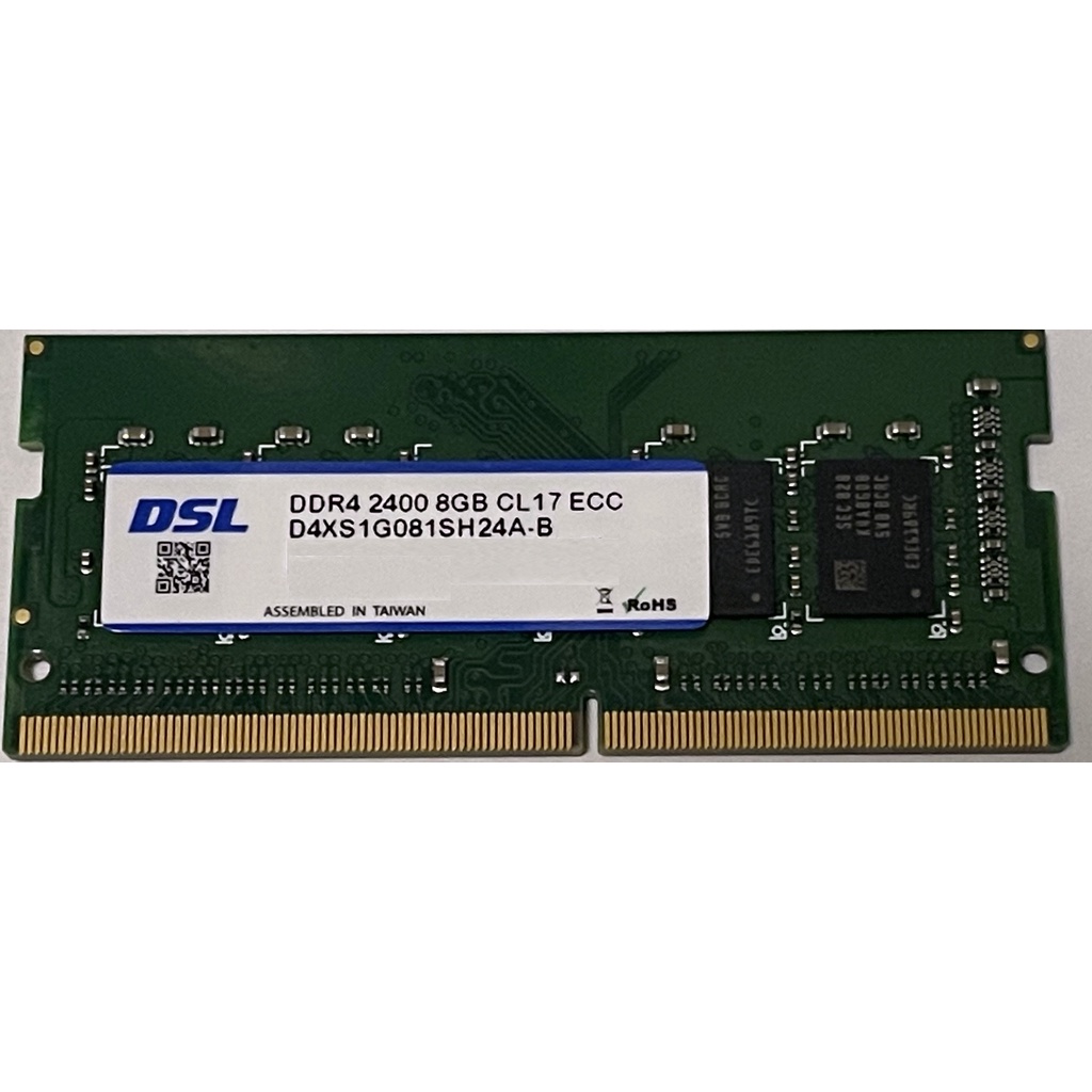 [DDR4-2400 ECC]Samsung 頂級顆粒，全新品 終生保固 8GB 8G 筆電 SO-DIMM ECC