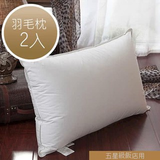 【R.Q.POLO】五星級大飯店民宿羽毛枕/枕心/枕頭-臺灣製造(2入)