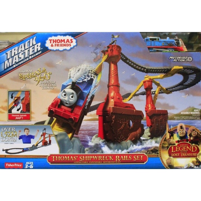 湯瑪士小火車~湯瑪士電動軌道車 航海尋寶驚險懸吊軌道遊戲組