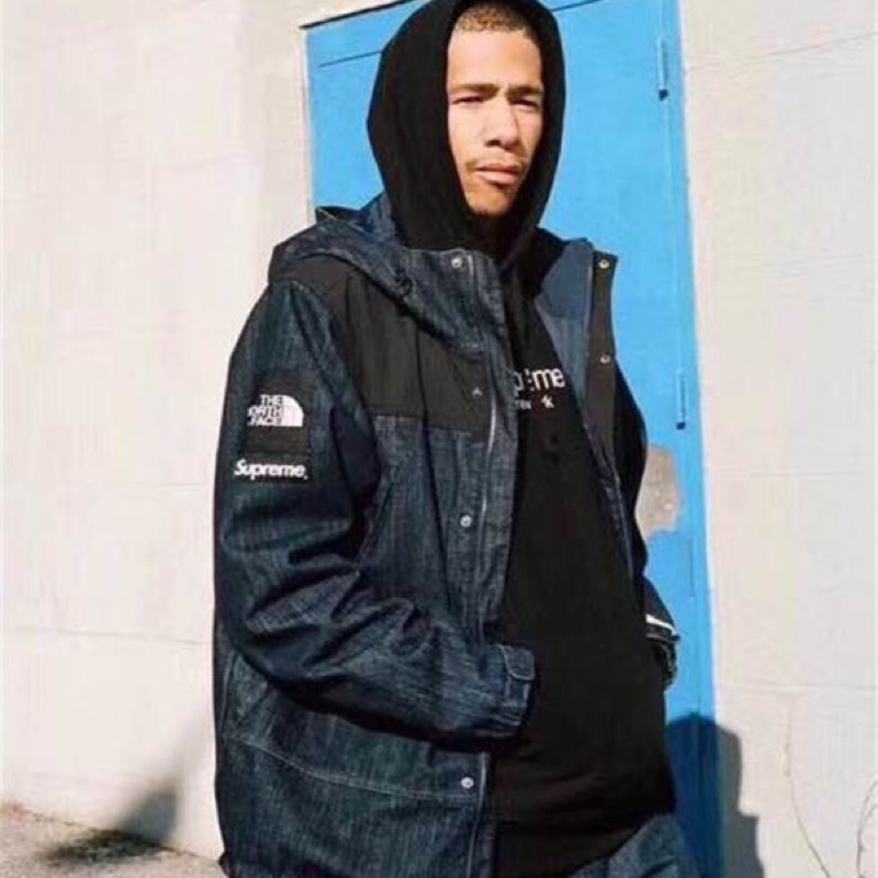 supreme tnf denim