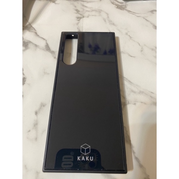 日本進口 sony Xperia 1 II手機殼 KAKU 防摔軟矽膠保護套全包防指紋玻璃 有掛飾孔