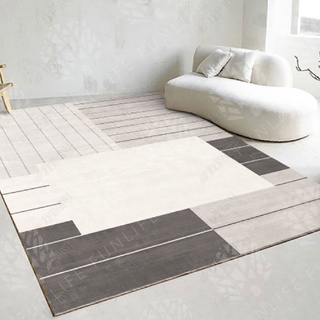 線條區塊加厚水晶絨地毯(160*230) 地毯臥室 房間地毯 客廳地毯 床邊地毯 短毛地毯
