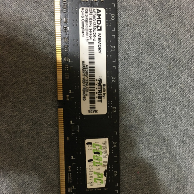 AMD DDR3 1333 8GB memory