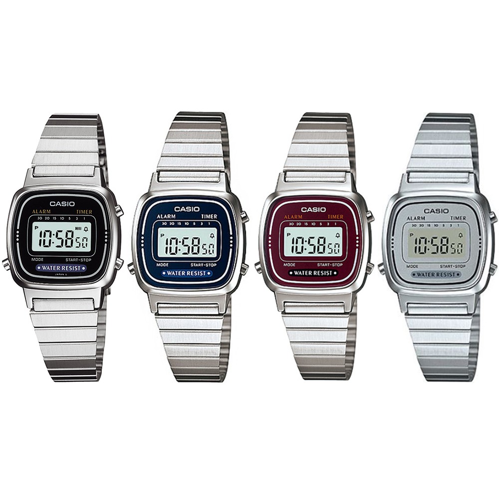 【CASIO】卡西歐 可調節式錶扣 不鏽鋼電子小錶 LA-670WA 系列 共4款 原廠公司貨【關注折扣】