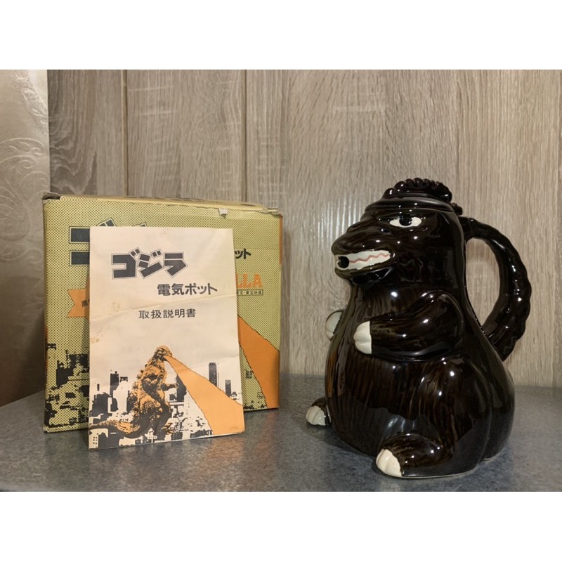 日本帶回 老物 哥吉拉 Godzilla 煮水器 電 熱水壺 加熱功能正常 陶瓷