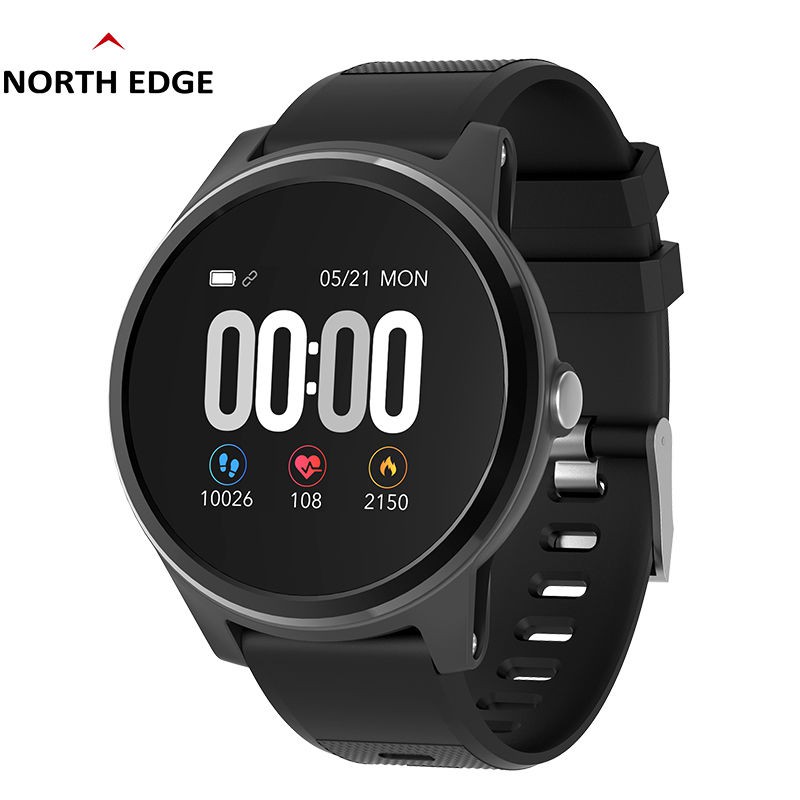 【登山手錶】【台灣現貨】NORTH EDGE智能手表電子高科技學生帶心率監測血壓防水健身器腕帶