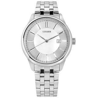 CITIZEN / 簡約時尚 典雅紳士 日本機芯 日期 不鏽鋼手錶 銀白色 / BI1050-56A / 40mm