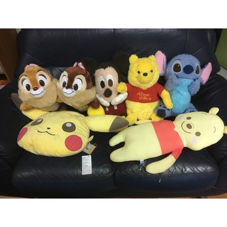 日版 現貨 全新 sega banpresto 迪士尼 皮卡丘 娃娃 抱枕 米奇 維尼 史迪奇 奇奇 蒂蒂 寶可夢