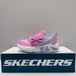 SKECHERS S Lights-Tri-Brights 小童 粉紅色 魔鬼氈 發光 電燈鞋 302654NPKLV