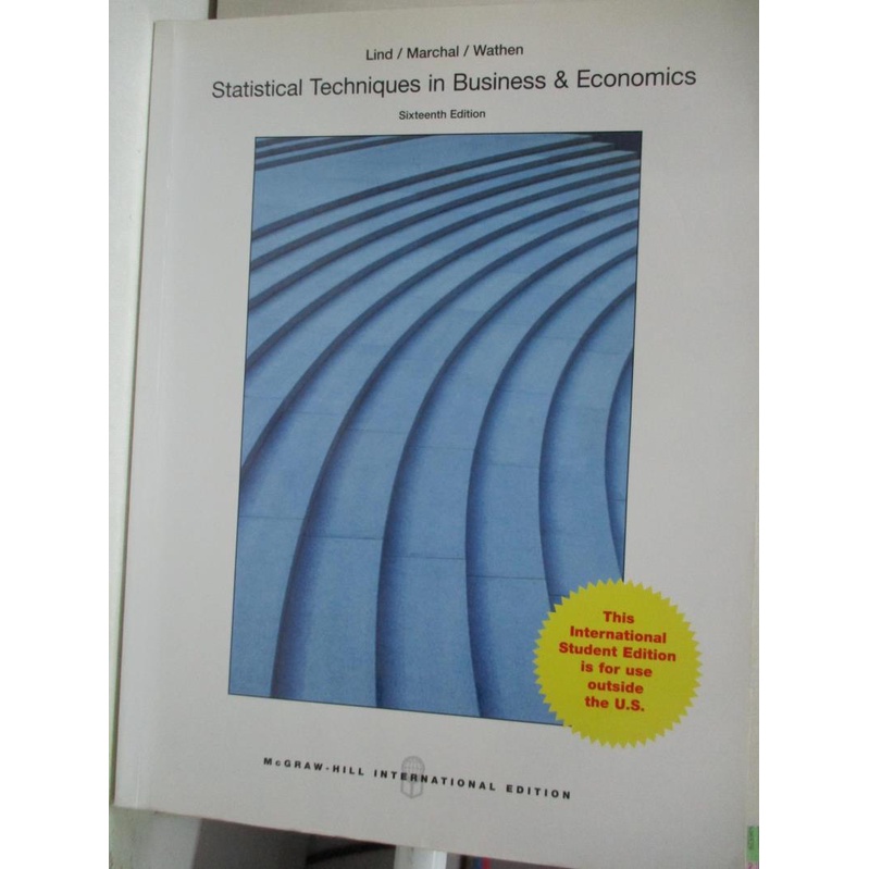 Statistical Techniques in Business &amp; Econo【T7／大學商學_EXQ】書寶二手書