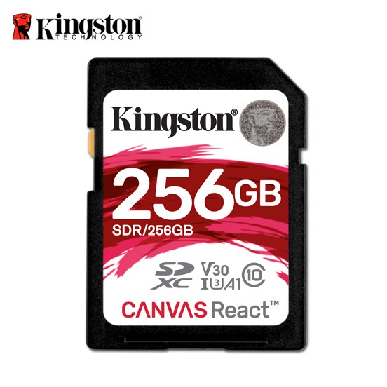 Kingston金士頓 256GB Canvas React SDXC UHS-I A1 U3 記憶卡 廠商直送