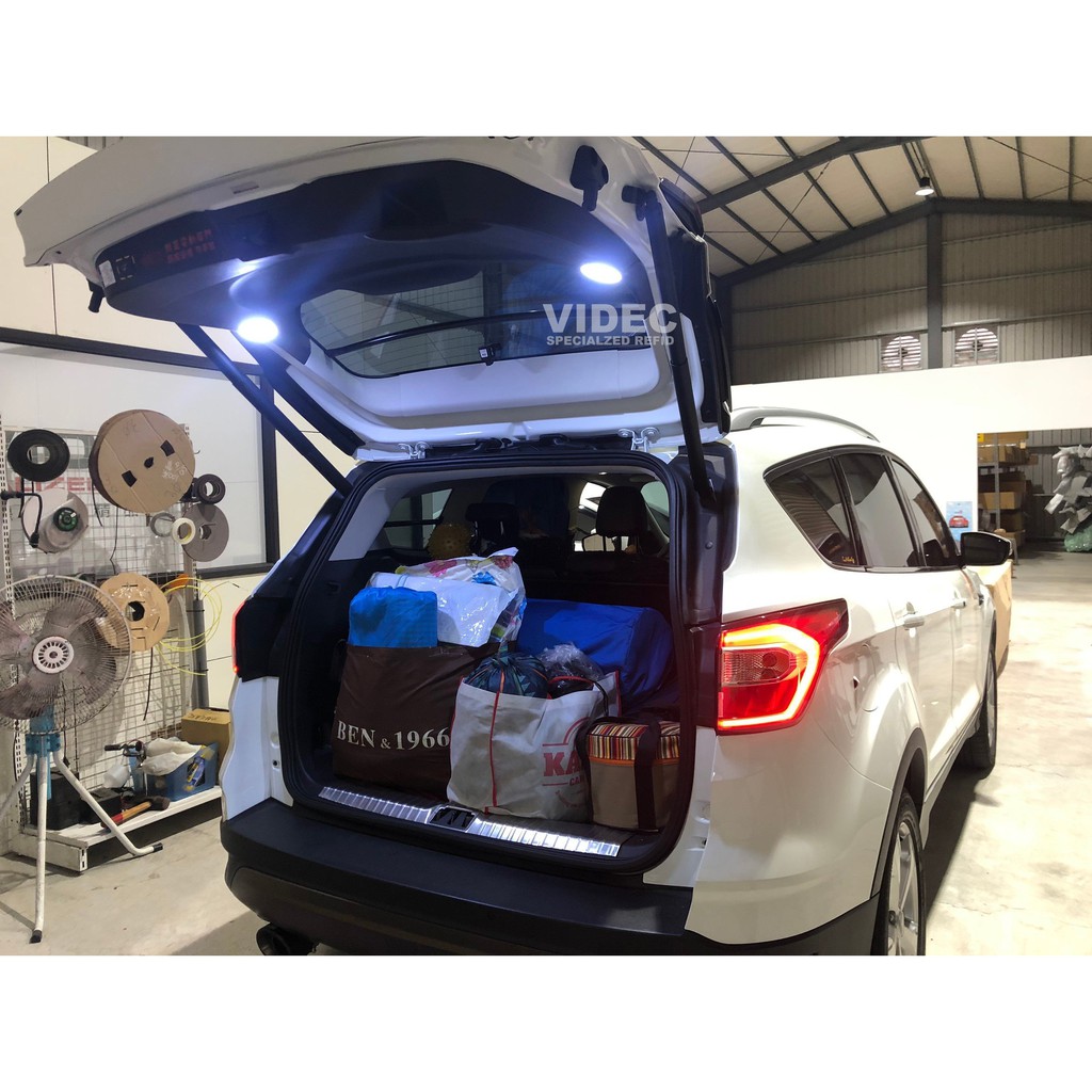 威德汽車 通用型 COB 圓形 LED 日行燈 露營燈 KUGA 實車照 DRL 後箱燈 通用