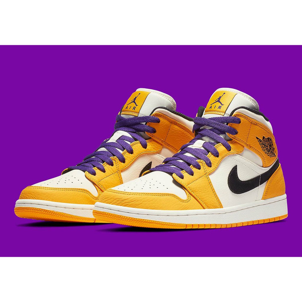 nike air jordan 1 mid lakers