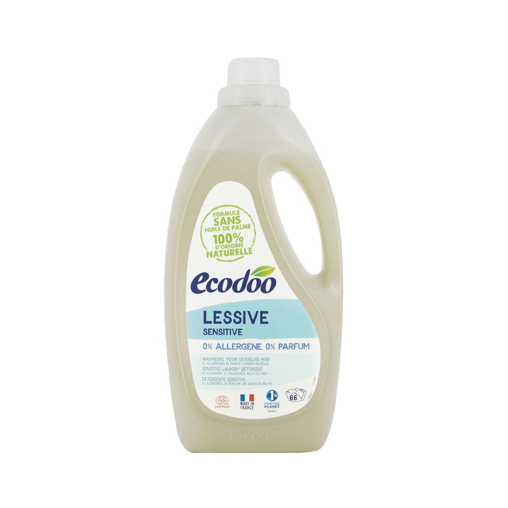 Ecodoo易可多 低泡沫環保洗衣精-低敏無香料2L(66次洗衣精)
