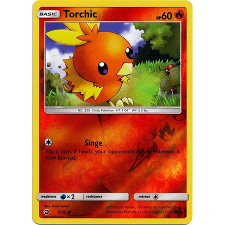 松梅桌遊舖 美版 國際版 SM7.5 4/70 Torchic 火稚雞 一般外閃 POKEMON PTCG
