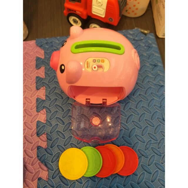 Fisher Price費雪粉紅豬寶寶智慧學習小豬撲滿1到10數數益智玩具