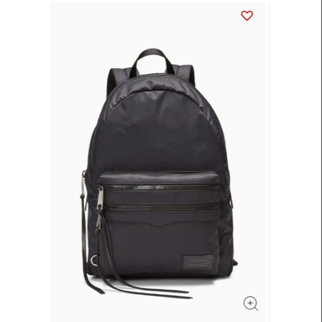 美國帶回 Rebecca Minkoff large 2 zip backpack 基本款黑色尼龍後背包 現貨 小個子包