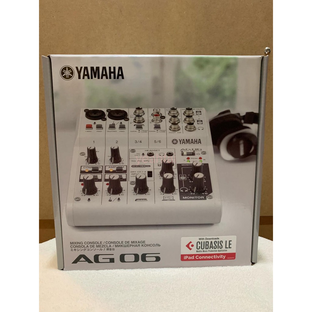 全新 現貨 原廠 Yamaha AG06 Mixer 混音器 6軌 USB 錄音 直播 podcast 錄音介面