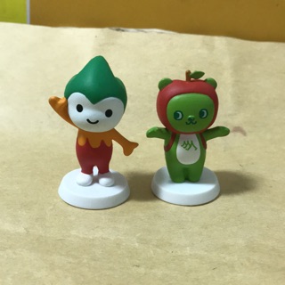 日本 吉祥物 蘋果 公仔 擺飾 扭蛋 一起賣
