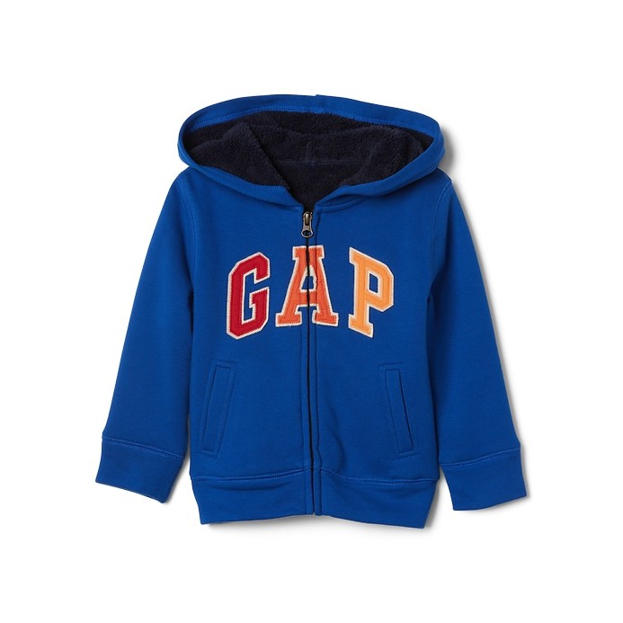 呆頭鵝美國購 GAP Cozy gradient logo zip hoodie 羔羊毛 連帽外套 小男童 4歲