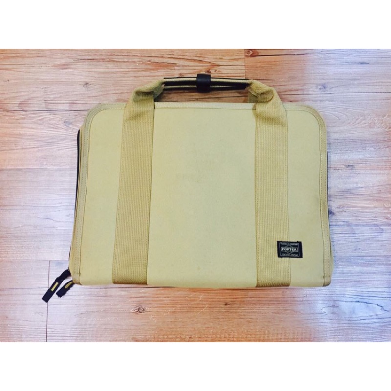 日本帶回 全新商品 日本製 PORTER TOKYO JAPAN   卡其色輕巧型公事包