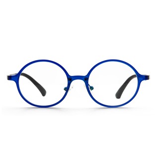 〔框框〕AIR彈性鏡腳復古圓眼鏡 (透藍/透紫) 眼鏡/鏡框
