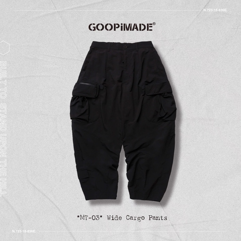 Goopi MT-03 Wide Cargo Pants - Black