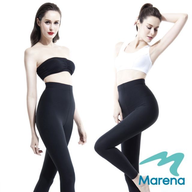 瑪芮娜MARENA 魔力輕塑高腰九分塑身褲（黑色2xs）/顯瘦機能內搭褲