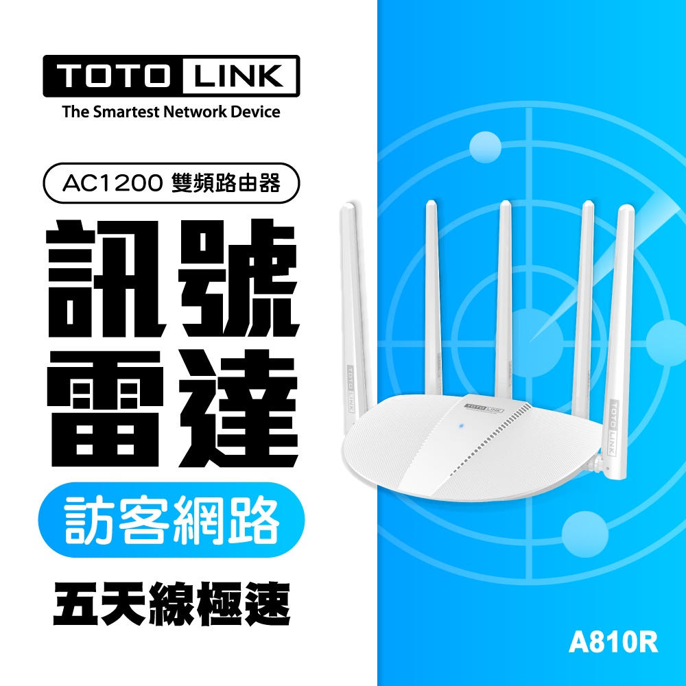 ⚔侯爵科技⚔ 🚚TOTOLINK A810R AC1200 雙頻無線WIFI路由器 5支全向性天線