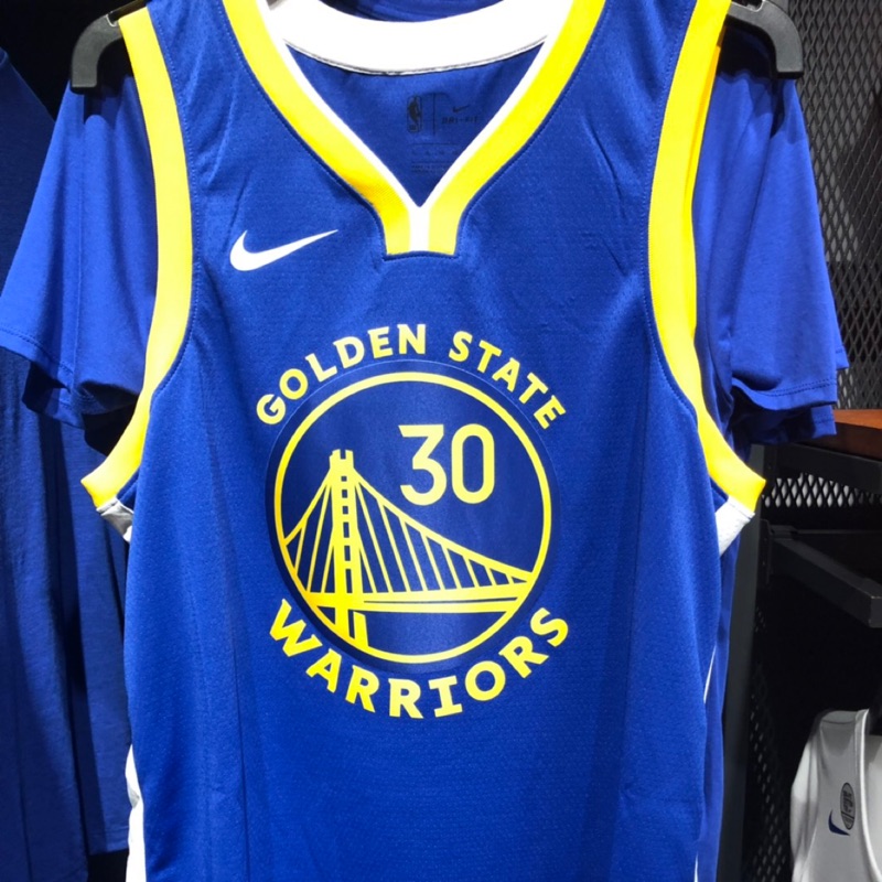 波波愛球衣 - Nike x NBA , 勇士新款球衣，藍色球衣，Curry , Green , 無贊助商標，球迷版