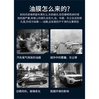 玻璃擦拭器擋風玻璃油膜清潔劑 玻璃油漬去除膏汽車前檔油污油膜清潔去污車用玻璃清潔劑玻璃清潔乳玻璃清潔膏清潔劑