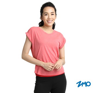【ZMO】 女木醣醇涼感短袖衫-粉桔 涼感衣