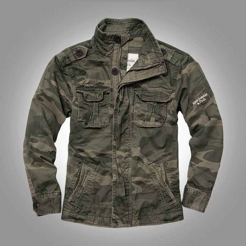 軍迷阿美咔嘰 重磅AF 迷彩服工裝夾克多口袋寬松男士夾克戶外外套軍裝.888