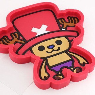 車之嚴選 cars go 汽車用品【CE47】日本 ONE PIECE 航海王/海賊王 喬巴 橡膠 置物盤 收納盒