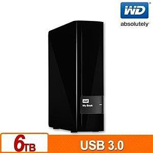 全新庫存出清價 WD My Book 6TB 3.5吋USB3.0外接硬碟 (WDBFJK0060HBK-SESN)