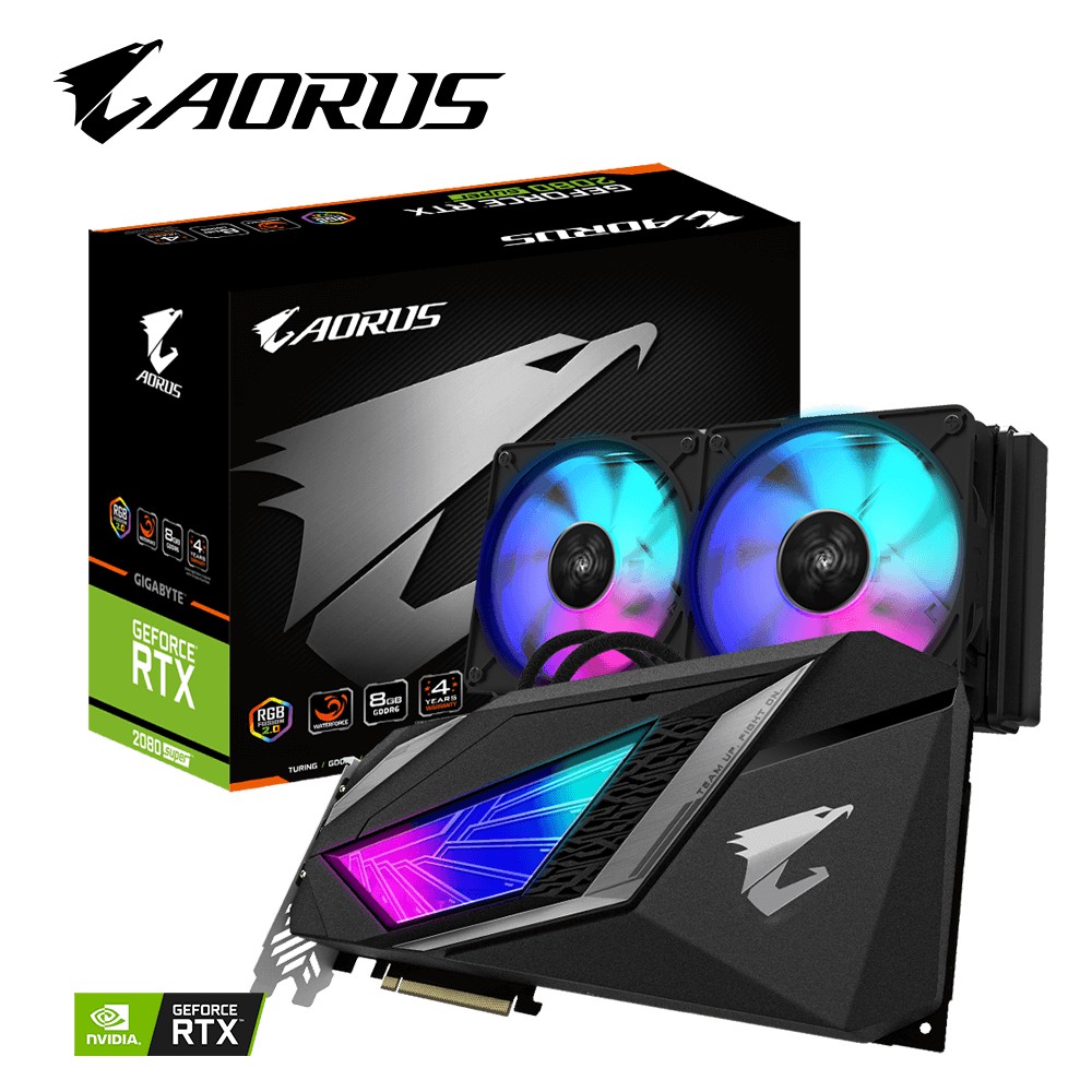 技嘉 AORUS RTX 2080S WATERFORCE 8G 一體式水冷 RGB 原廠備品 神鷹 電競顯卡